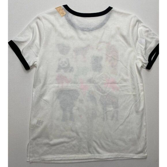 Mudd Girls White Animal Ringer Tee Sz 12 New Koala Zebra Sloth Turtle White - Picture 7 of 7
